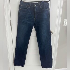 Levi's 505 regular fit straight leg jeans in a dark wash Size 36/34 EUC